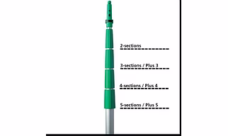 Aluminium Telescopic Extension Pole 3 Section for High rise Cleaning (4-Mtr)