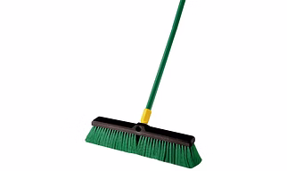 Hard and Soft Bristle Road Cleaning Sweeping Brush Size 18-24 Inch with Big Heavy Weight Handle.
