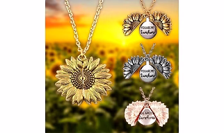 Necklace Locket You Are My Sunshine Sunflower