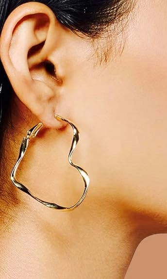 Hoop Earrings Heart-1