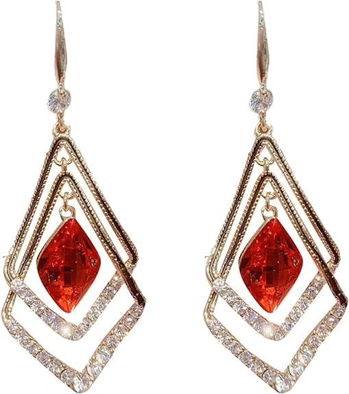 Dangle Earrings Red-12501804