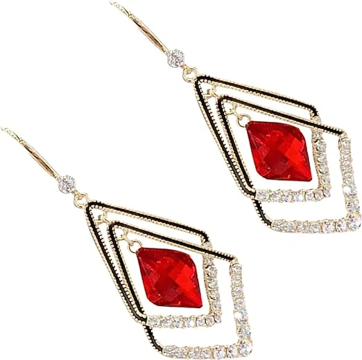 Dangle Earrings Red-2