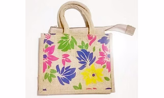 Eco Friendly Jute Bag Zipper Handbags