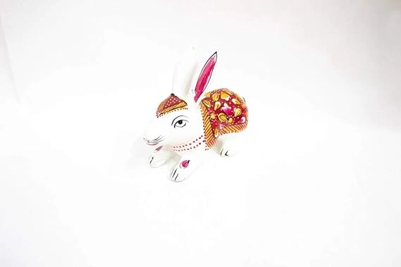 Rabbit Figurine Meenakari-12502694