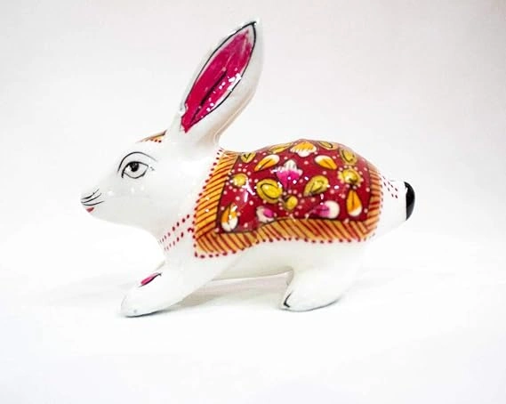 Rabbit Figurine Meenakari-3