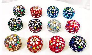 Handmade Floral Jewelry Box Pack Of 5