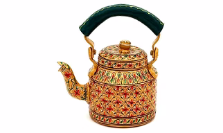 Hand Painted Designer Aluminium Kettle