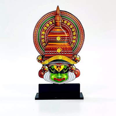 traditional kerala handcrafted kathakali mask