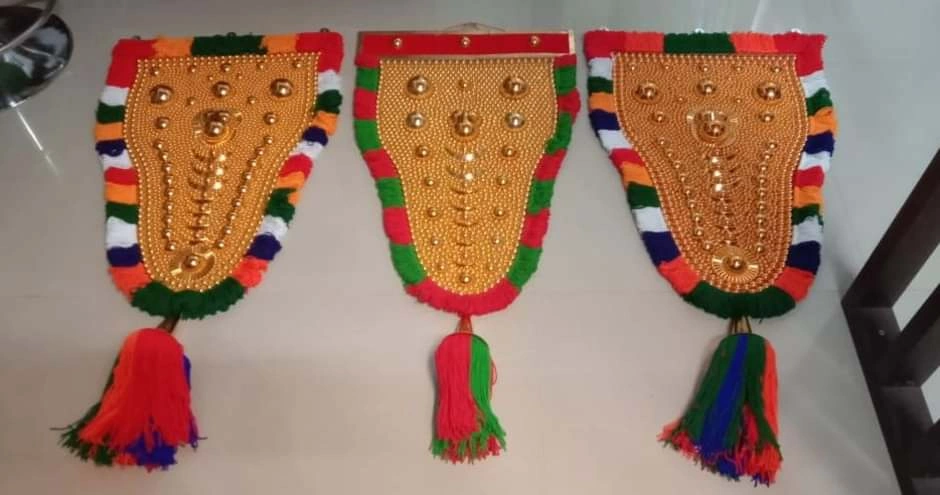 Handmade Kerala Wall Hanging Nettipattom (pack of 3)-2