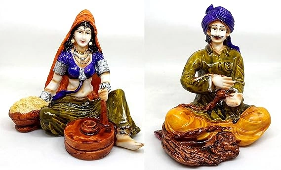 Handmade Statue  Rajasthani Craftsmen and Lady Working combo-2