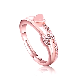 Heart Ring with Adjustable Band