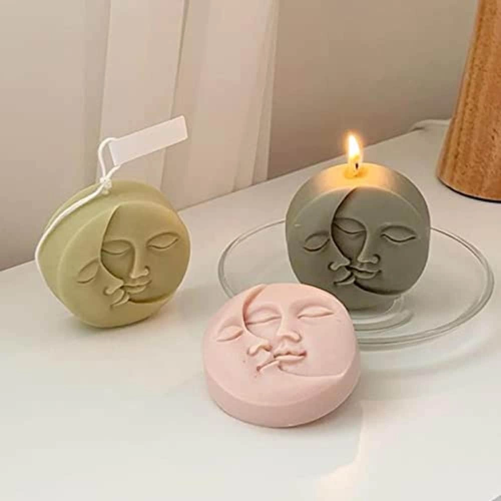 Handcrafted Moon-Faced Scented Candles-1