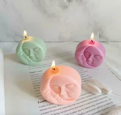 Handcrafted Moon-Faced Scented Candles-3