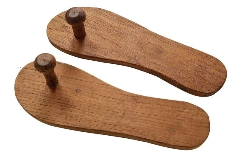 Handcrafted Traditional Wooden Slippers Showpiece.-2