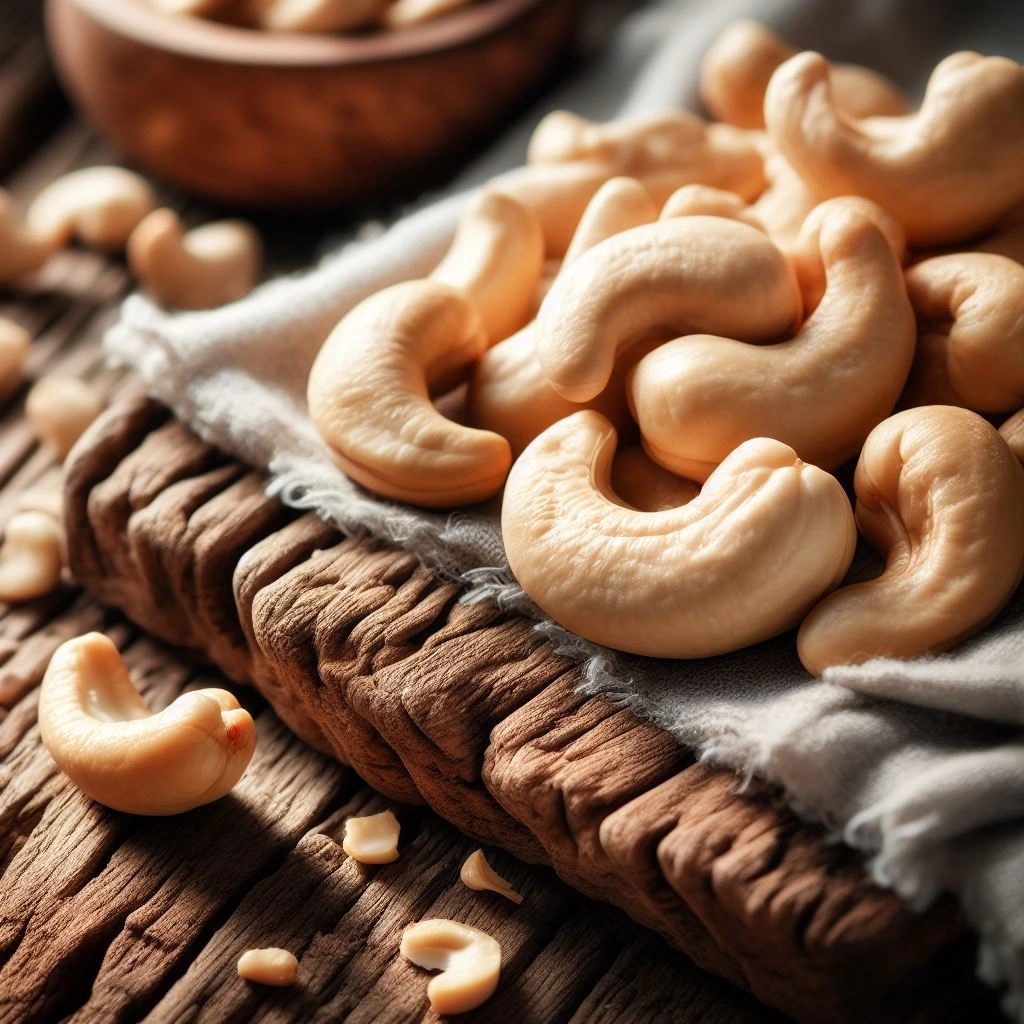 Roasted Indian cashew nuts in a bowl