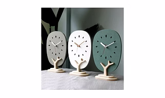 Wooden Office Desk Clock