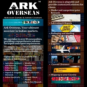 We offer a wide range of products across various sectors such as Agriculture products and materials, Indian spices, Indian groceries and packaged foods, Organic and inorganic chemicals, Metallic products and raw materials, Engineering goods and materials, Solar and electronic goods, Ceramic tiles and marble, Plastic raw materials, Indian handicrafts. We offer customized solutions as per client's requirements.