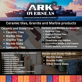 Ceramic tiles, Granite and Marble products :