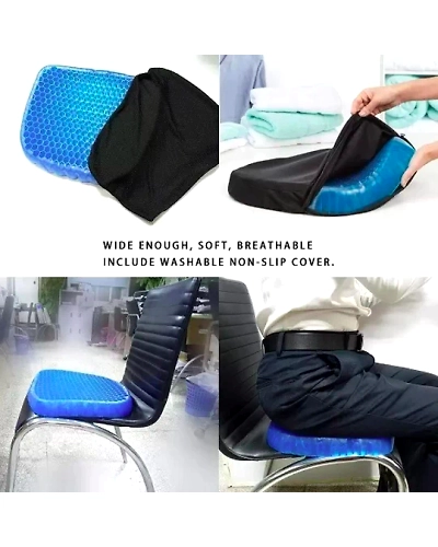 Gel Orthopedic Seat Cushion for Office Chair, Wheelchair, or Home Rubber Cushion for Back Pain-1