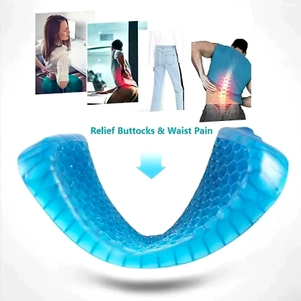 Gel Orthopedic Seat Cushion for Office Chair, Wheelchair, or Home Rubber Cushion for Back Pain-4