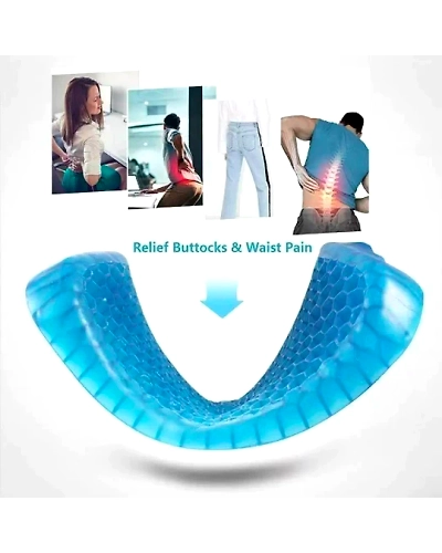 Gel Orthopedic Seat Cushion for Office Chair, Wheelchair, or Home Rubber Cushion for Back Pain-4