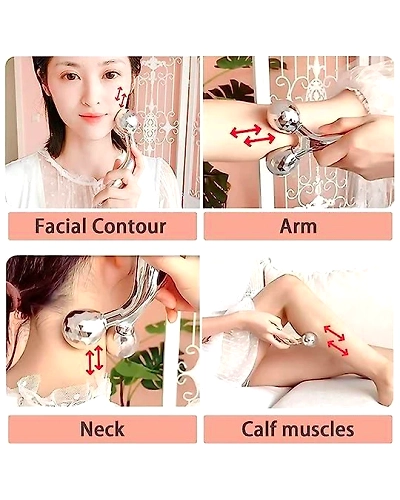 360 Rotate Roller Face Body Massager-2