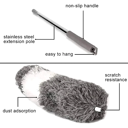 Cleaning Flexible Mop Duster for Quick and Easy Cleaning with Long Rod-2