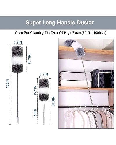 Cleaning Flexible Mop Duster for Quick and Easy Cleaning with Long Rod-1