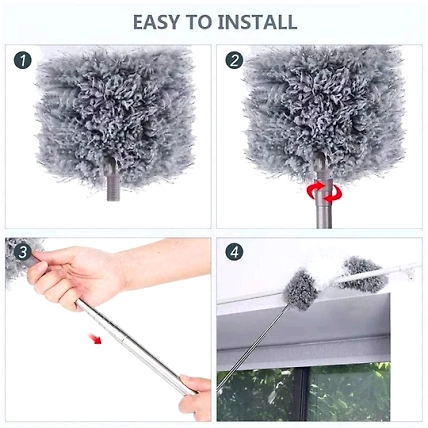 Cleaning Flexible Mop Duster for Quick and Easy Cleaning with Long Rod-3