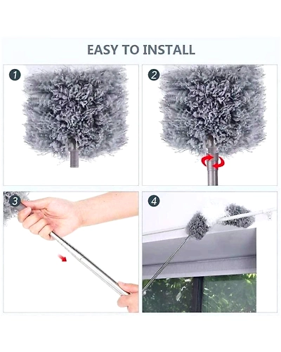 Cleaning Flexible Mop Duster for Quick and Easy Cleaning with Long Rod-3