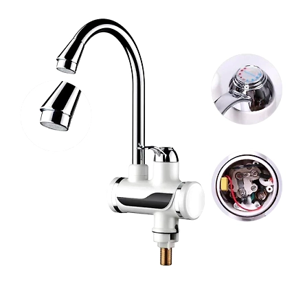 Electric Hot Water Heater Faucet Kitchen And Bathroom Heating Dispenser Tap Digital Temperature With Display-5