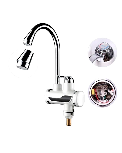 Electric Hot Water Heater Faucet Kitchen And Bathroom Heating Dispenser Tap Digital Temperature With Display-5