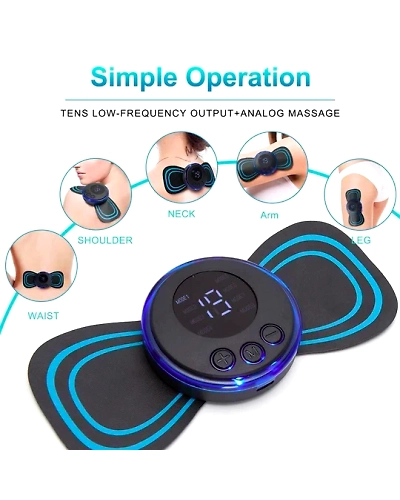Butterfly Mini Massager with 8 Modes and 19 Strength Levels,Rechargeable Electric Massager for Shoulder,Arms,Legs,Back Pain for Men and Women-2