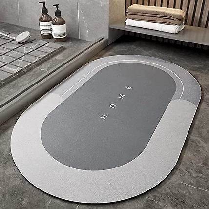 Bath Mat-Bathroom Mat Bathroom Rug Absorbent Non Slip Quick Dry Stain Resistant Bath Mat Rug for Bathroom Floor Bathmat-Easy Care Shower Rug for Outside Bathtub Shower Room 17&quot;x27&quot; Grey-4