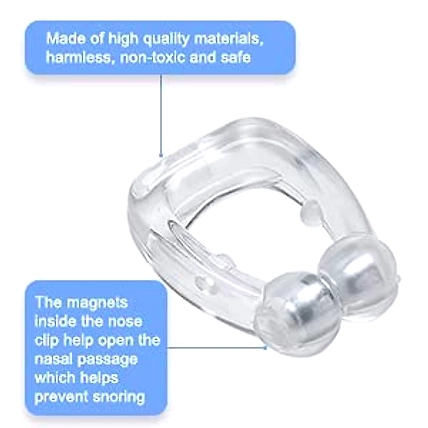 Snore Free Nose Clip | Unisex Stop Snoring Anti Snore Free Sleep Silicone Magnetic Nose Clip | Nose Clip | Anti Snoring device Magnetic Anti Snore Unisex Nose Clip Snoring Stopper - Pack of 1-5