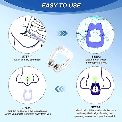 Snore Free Nose Clip | Unisex Stop Snoring Anti Snore Free Sleep Silicone Magnetic Nose Clip | Nose Clip | Anti Snoring device Magnetic Anti Snore Unisex Nose Clip Snoring Stopper - Pack of 1-2