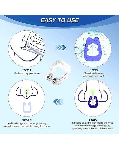 Snore Free Nose Clip | Unisex Stop Snoring Anti Snore Free Sleep Silicone Magnetic Nose Clip | Nose Clip | Anti Snoring device Magnetic Anti Snore Unisex Nose Clip Snoring Stopper - Pack of 1-2