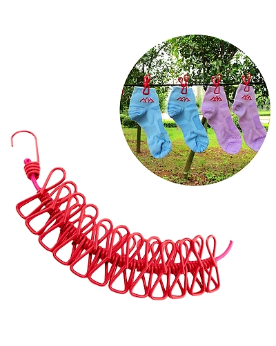 Travel Clothesline,Retractable Clothesline,Travel with Retractable Portable Clothesline 12 clothespins, Suitable for Indoor and Outdoor Camping use-Clothesline
