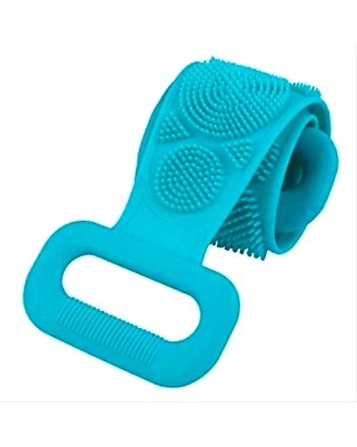 Body Wash Silicone Body Scrubber Belt Double Side Shower Belt Removes Bath Towel Waterproof Easy Foot Cleaner Cleaning Brush Scubber (Bathing Belt)-2