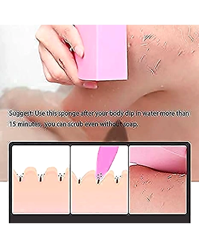 Ultra Soft Exfoliating Bath Sponge/ Asian/ Japanese Spa Cellulite Massager/ Dead Skin Remover Sponge For Body (Pack of 1)-4