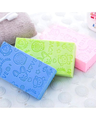Ultra Soft Exfoliating Bath Sponge/ Asian/ Japanese Spa Cellulite Massager/ Dead Skin Remover Sponge For Body (Pack of 1)-3