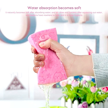 Ultra Soft Exfoliating Bath Sponge/ Asian/ Japanese Spa Cellulite Massager/ Dead Skin Remover Sponge For Body (Pack of 1)-2
