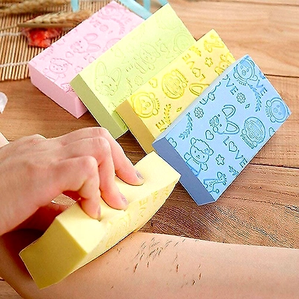 Ultra Soft Exfoliating Bath Sponge/ Asian/ Japanese Spa Cellulite Massager/ Dead Skin Remover Sponge For Body (Pack of 1)-BathSponge