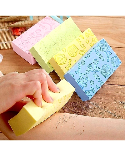 Ultra Soft Exfoliating Bath Sponge/ Asian/ Japanese Spa Cellulite Massager/ Dead Skin Remover Sponge For Body (Pack of 1)-BathSponge