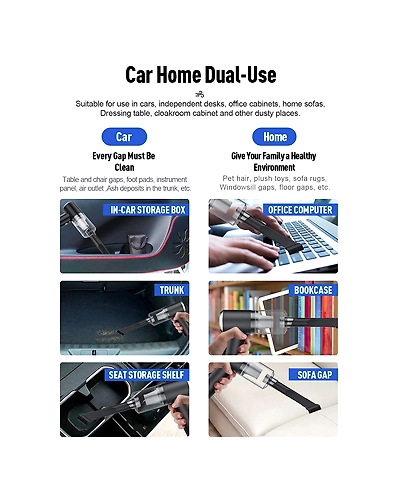 Portable Air Duster Wireless 2 in 1 Vacuum Cleaner for car-2