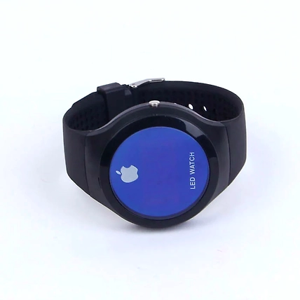 Apple Shape Dial Latest LED Watch Digital Watch- Black-Apple-watch-black