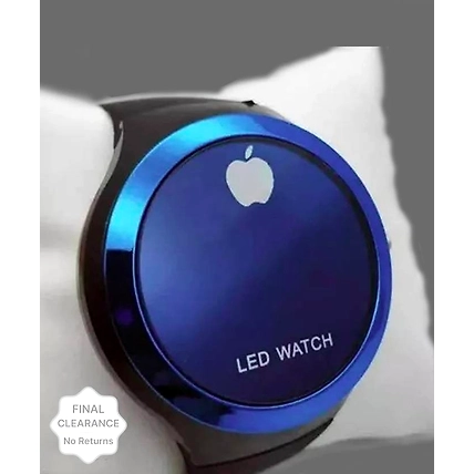 Apple Shape Dial Latest LED Watch Digital Watch- Blue-Apple-watch-blue