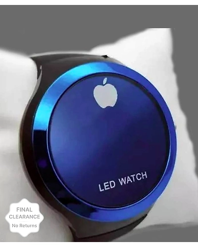 Apple Shape Dial Latest LED Watch Digital Watch- Blue-Apple-watch-blue