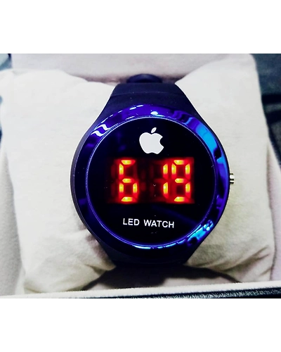 Apple Shape Dial Latest LED Watch Digital Watch- Blue-1