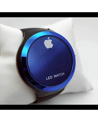 Apple Shape Dial Latest LED Watch Digital Watch- Blue-2